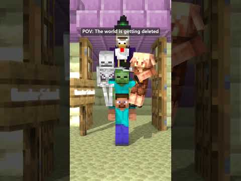 Mr.Ender_ - POV: The world is getting deleted😮😱 Minecraft #minecraft #shorts  #minecraftmemes
