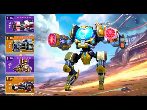 NEW MECH Solis - Missile Rack 16, Minigun 16, Nade Launcher 16, Repeater 16 - Mech Arena