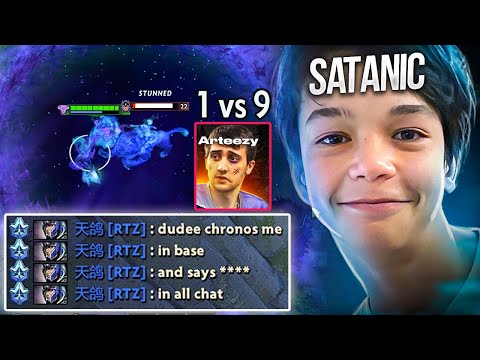 Arteezy Reacts to Satanic's Incredible 1v9 Carry Performance