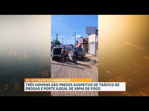 Suspeitos são presos por tráfico de drogas em Paraibano; armas são apreendidas