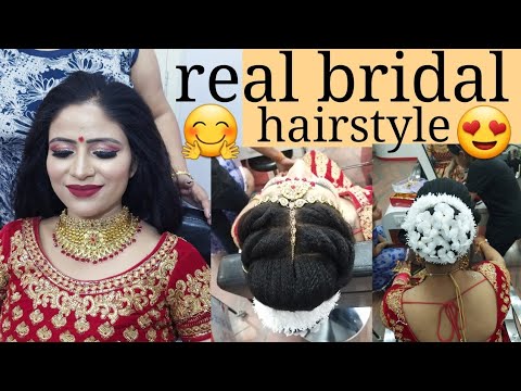 Real bridal hairstyle step by step (simple trick and tricks)