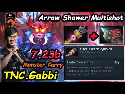 TNC Gabbi [Drow Ranger] CARRY 7.23b Insane Arrow Shower Multishot Dota 2 pro Gameplay