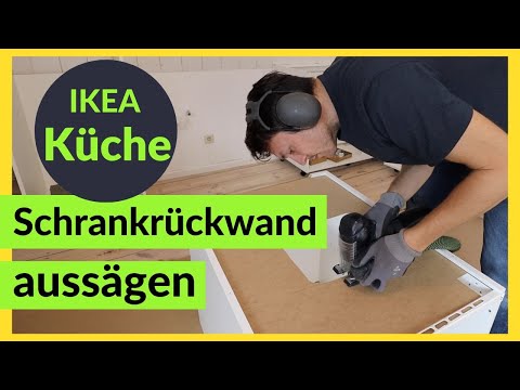 Ikea Metod Küche Unterschrank für Anschlüsse aussägen