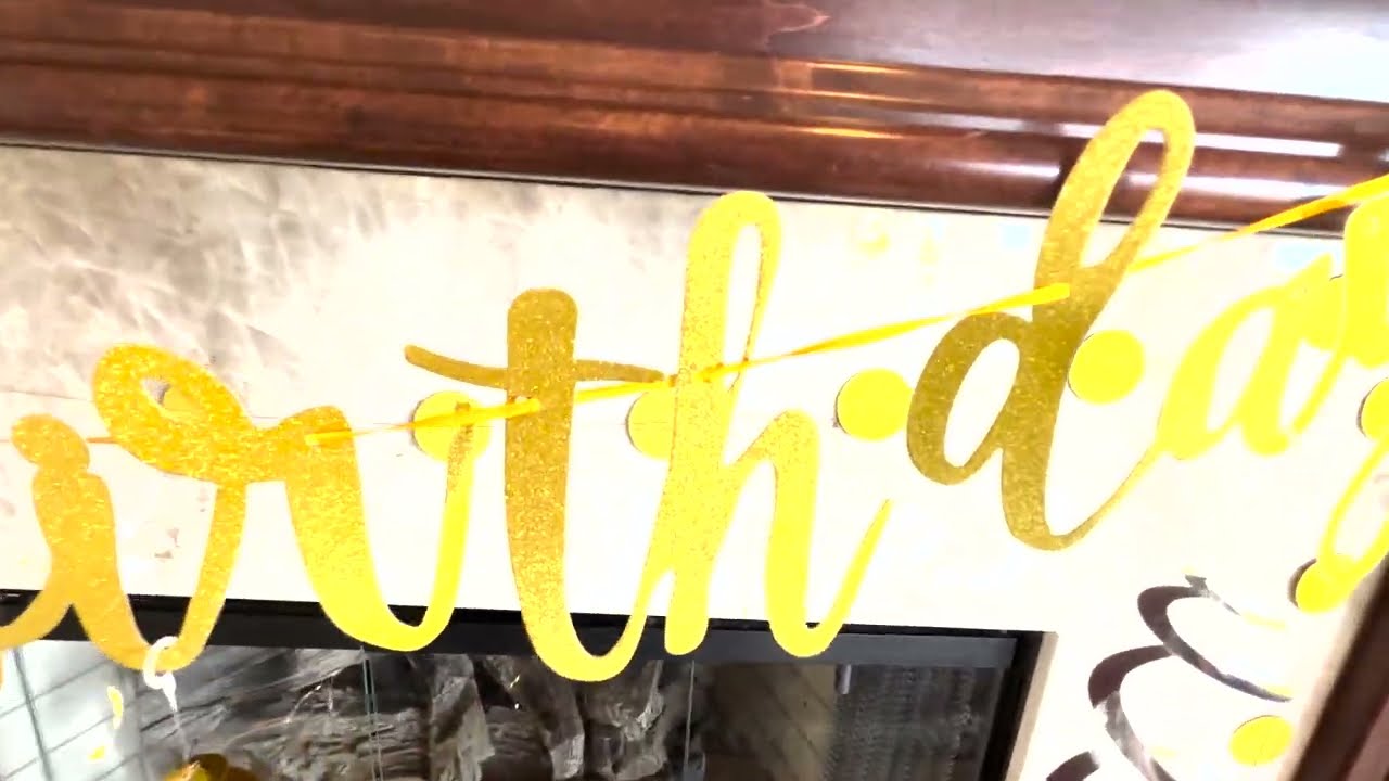 Unboxing This Adorable Gold Birthday Banner Kit