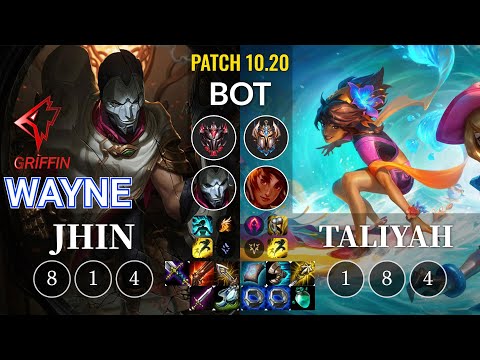 GRF Wayne Jhin vs Taliyah Bot - KR Patch 10.20