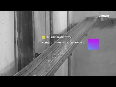 Kabelrinne P31 - Montage einrastbarer Trennsteg