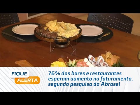76% dos bares e restaurantes esperam aumento no faturamento, segundo pesquisa da Abrasel