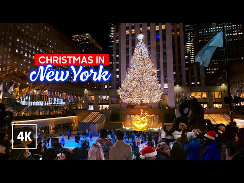 Christmas Walk in NEW YORK 🎁 Holiday Season 2025 🎄 Walking Tour 4K