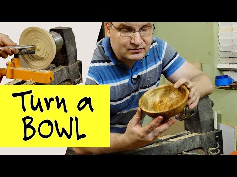 How to Turn the First Bowl Ever on a Tiny Mini/Micro Lathe | A Beginner Making a Thing