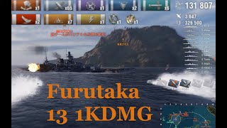 【World of Warships】IJN Furutaka 古鷹 132K DMG 2kills 7 set fires