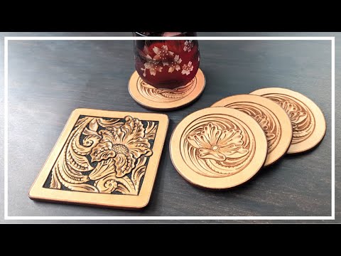 Sheridan vs Arizona | Leather Carving Coaster Showdown – Free Pattern Included