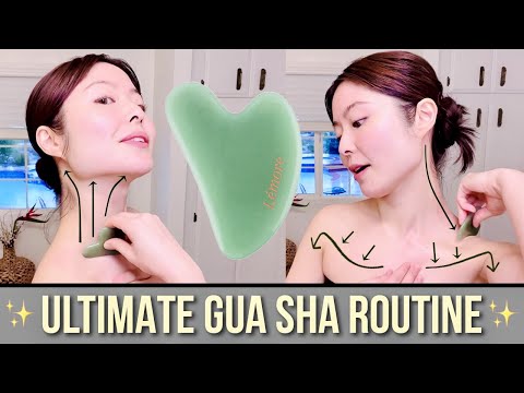 ✨LOOK & FEEL YOUR BEST✨ [2023] ULTIMATE GUA SHA FACIAL MASSAGE ROUTINE | Follow Along ♡Lémore♡