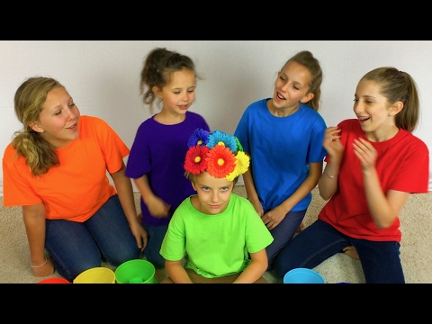 Learn English Colors Rainbow Surprise Egg Flowers