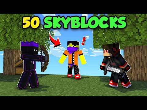 Insane 50-Player Minecraft Skyblock Challenge!!