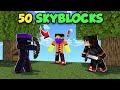 50 PLAYERS Minecraft Skyblock Challenge  !! Basu Plays