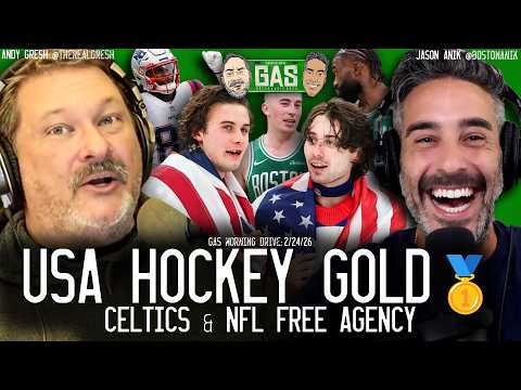 USA HOCKEY GOLD MEDAL REACTIONS: Jack Hughes Is A Legend | Celtics-NBA Talk | Patriots Free Agency