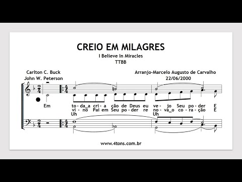 TTBB 0138 00 CREIO EM MILAGRES QUARTETO MIDI