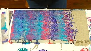 Large Swipe with Damp Paper Towel Acrylic Pouring