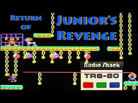#Septandy Return of Junior's Revenge by Computerware -Tandy TRS-80 Color Computer 1986 on a CRT TV