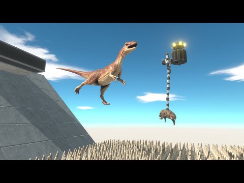 Catch the Pig!! Above Spike Floor - Animal Revolt Battle Simulator