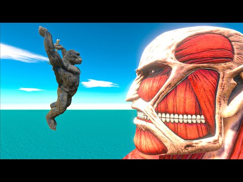 King Kong Pushes Units into the Fiery Blender - Animal Revolt Battle Simulator