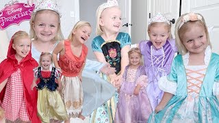 TRYING ON DISNEY PRINCESS DRESSES | TODDLER PRINCESS DRESS UP FASHION SHOW