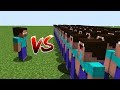 Minecraft Battle: NOOB vs PRO: HEROBRINE VS 10000 NOOBS CHALLENGE / Animation