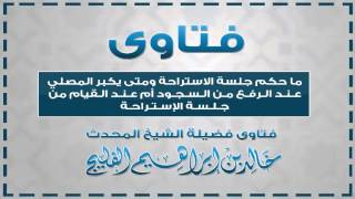 صورة ما حكم جلسة الاستراحة ومتى يكبر المصلي عند الرفع من السجود أم عند القيام من جلسة الاستراحة