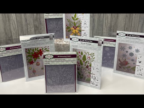 Christmas Embossing Folders & Stencils Bundle - With Jamie Rodgers