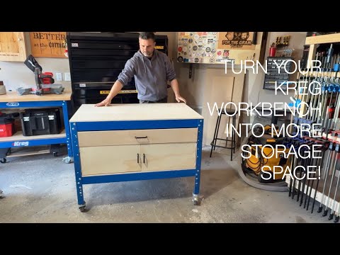 Adding Storage To A Kreg Workbench - Easy 2 Hour DIY Project To Add More Tool Storage In Your Shop!
