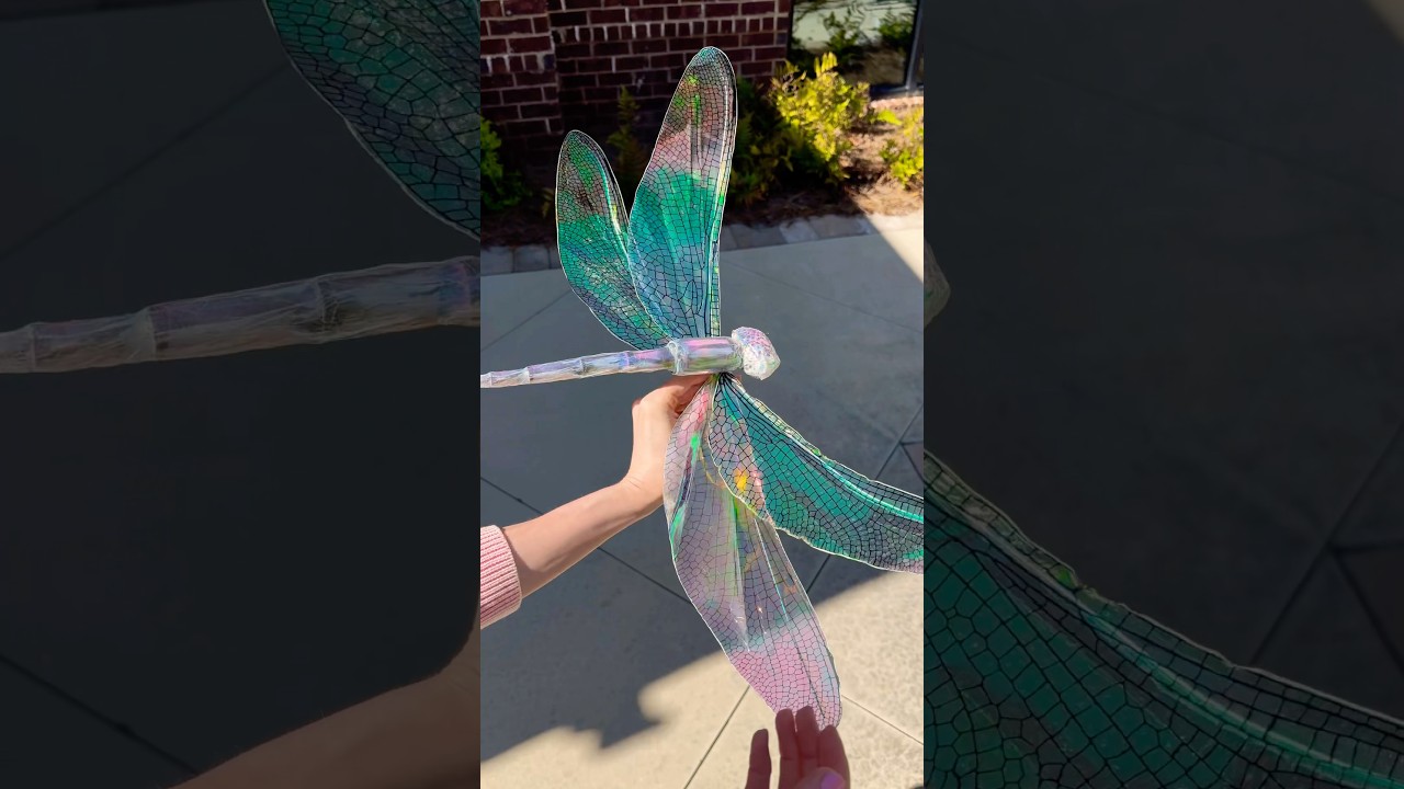 Giant Dragonfly with Holographic wings