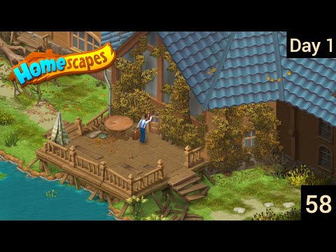 Homescapes Part 58 – Day 1 🏚️ Old Villa Restoration Begins | New Chapter with Austin 🛠️