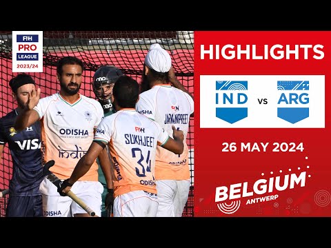 FIH Hockey Pro League 2023/24 Highlights | India vs Argentina (M) | Match 2