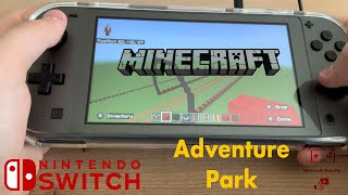 Minecraft relaxing build Adventure Park Nintendo switch lite gameplay handheld 4k