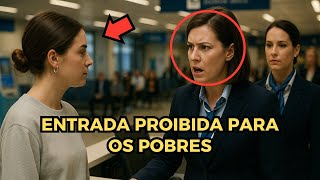 Uma mulher simples reserva um voo na companhia aérea do marido bilionário e a equipe comete um ERRO!