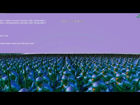 18000 Soldiers Of Gondors VS 15000 Halo SpartanMKVs - Ultimate Epic Battle Simulator UEBS 2
