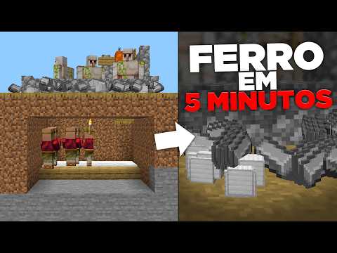 ✔️ EASIEST IRON FARM IN MINECRAFT for BEGINNING MAP!