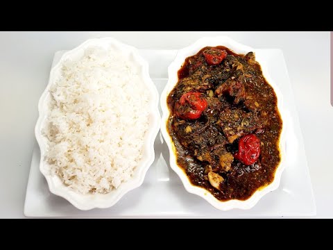 Gambian Kren Kren Soup: Jute Leaf & Spinach Stew with Smoked Fish, Cowfoot & Palm Oil