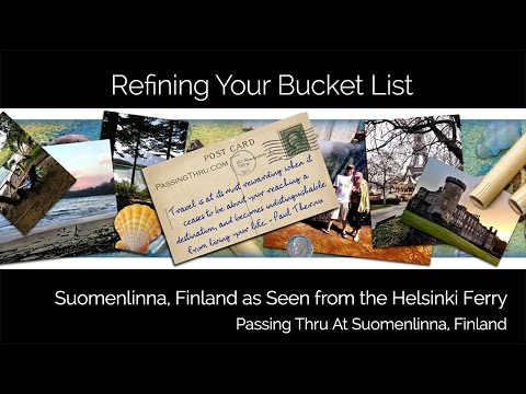 Suomenlinna, Finlândia, vista da balsa de Helsinque