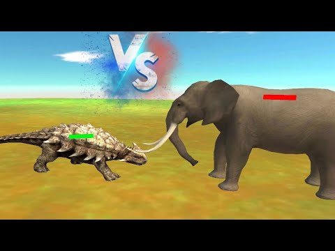 Elephant vs Ankylosaurus ARBS - Animal Revolt Battle Simulator