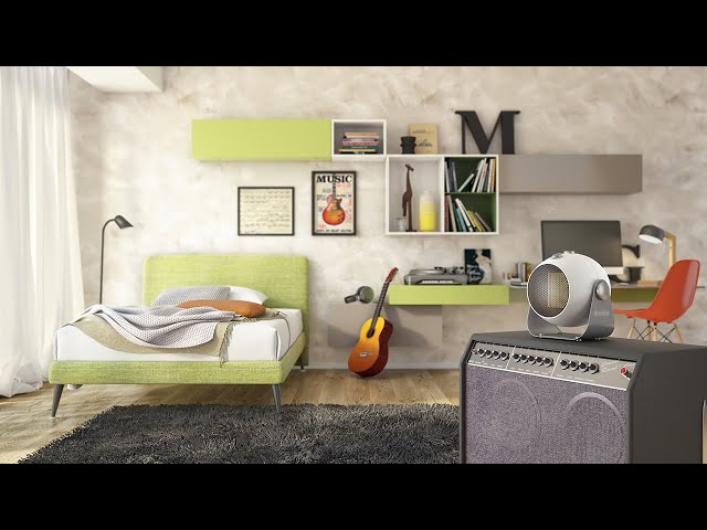 Chauffage Céramique Olimpia Splendid Caldodesign S 1800W Inclinable Vert video