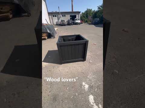 Вазон для дерева деревянный черный 126 л 500х500х500 мм. - фото 1 - id-p1849936225