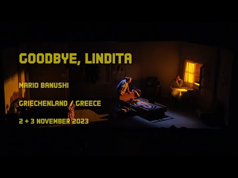 Στιγμιότυπα από την παράσταση Goodbye Lindita, σε σκηνοθεσία [[#[Mario Banushi [Μάριο Μπανούσι]#]] και παραγωγή Εθνικού Θεάτρου Ελλάδος (2023), η οποία πραγματεύεται τελετουργικές απεικονίσεις του γυμνού σώματος. 