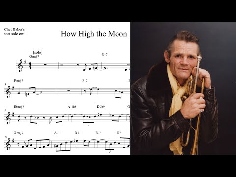 Chet Baker's scat solo TRANSCRIPTION on 'How High the Moon' (C)