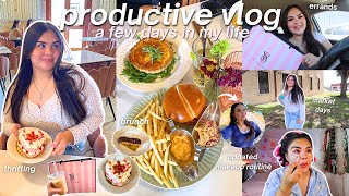 PRODUCTIVE VLOG ☆ market days, thrifting, cafe hopping & updated makeup routine!