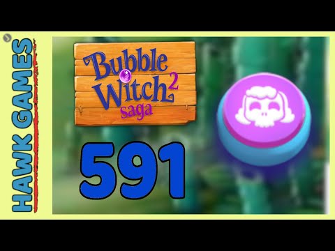Bubble Witch 2 Saga Level 591 (Morgana mode) - 3 Stars Walkthrough, No Boosters