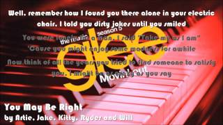 Glee - You May Be Right (Lyrics On Screen)