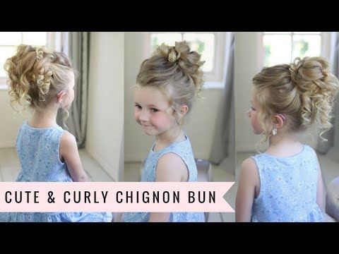 Cute & Curly Chignon Bun