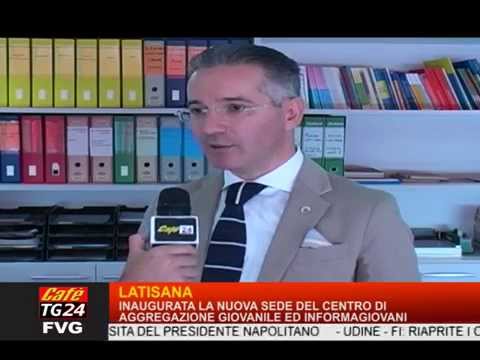 LATISANA - SINDACO BENIGNO, INAUGURATA LA NUOVA SEDE DEL CENTRO DI AGGREGAZIONE GIOVANILE ED INFORMA