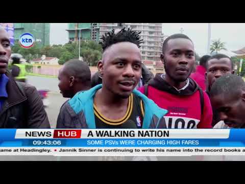 Thousands forced to walk to work places in Nairobi